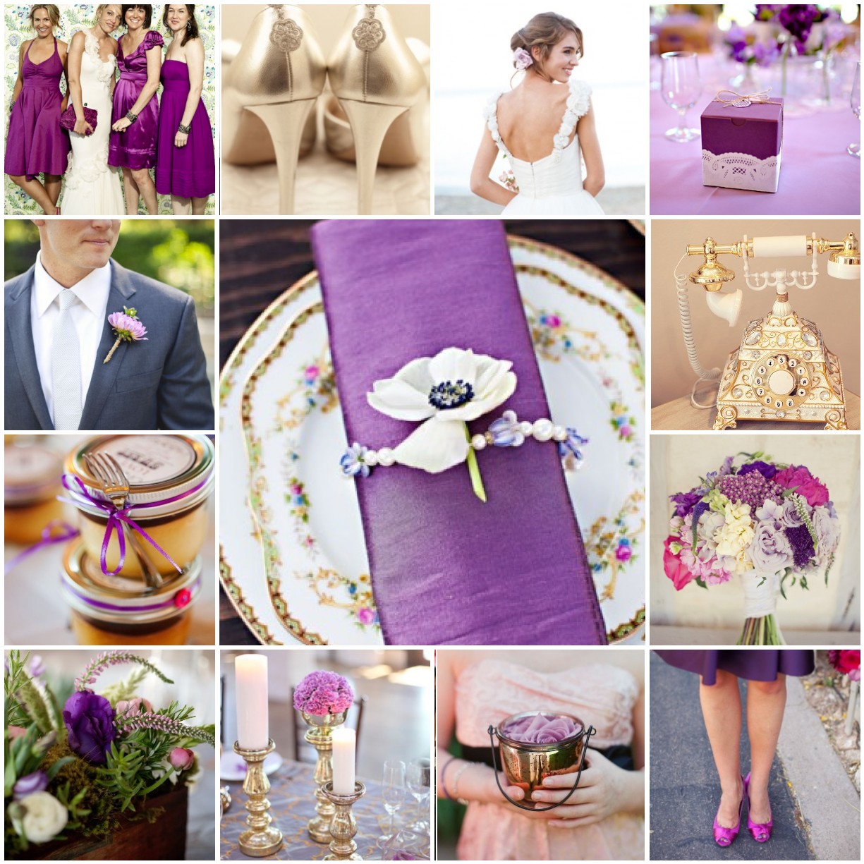 Purple, Pink \u0026 Gold | The Blushing Bride, image size:1225x1225