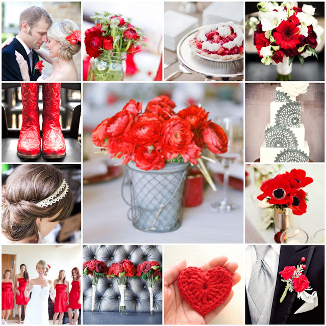 red diy wedding